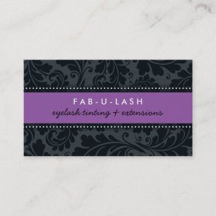 VISITEKAARTJE modern gedurfd paars zwart