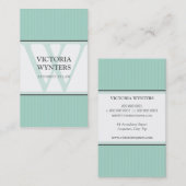 VISITEKAARTJE modern initiaal monogram (Voorkant / Achterkant)