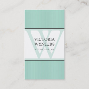 VISITEKAARTJE modern initiaal monogram