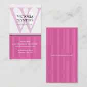 VISITEKAARTJE modern initiaal monogram (Voorkant / Achterkant)