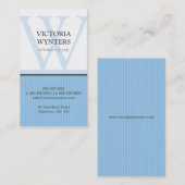 VISITEKAARTJE modern initiaal monogram (Voorkant / Achterkant)