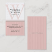 VISITEKAARTJE modern initiaal monogram (Voorkant / Achterkant)