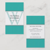 VISITEKAARTJE modern initiaal monogram (Voorkant / Achterkant)