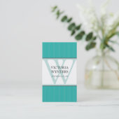 VISITEKAARTJE modern initiaal monogram (Staand voorkant)