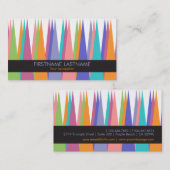 Visitekaartje modern kleurendriehoeksprofiel (Voorkant / Achterkant)