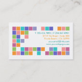 Visitekaartje modern kleurenprofiel tegels mozaïek (Achterkant)