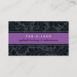 VISITEKAARTJE modern vet bloeit paarse zwart