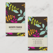VISITEKAARTJE :: moderne bladeren 2P (Voorkant / Achterkant)