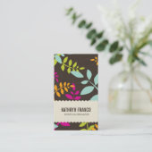 VISITEKAARTJE :: moderne bladeren 2P (Staand voorkant)