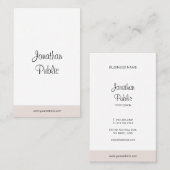 Visitekaartje Moderne Eenvoudig elegant script (Voorkant / Achterkant)