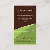 VISITEKAARTJE:: moderne elegantie 10 Visitekaartje (Achterkant)