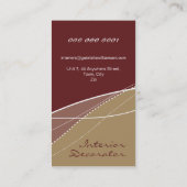 VISITEKAARTJE:: moderne elegantie 1 Visitekaartje (Achterkant)