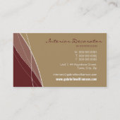 VISITEKAARTJE:: moderne elegantie 1 Visitekaartje (Achterkant)