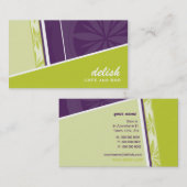VISITEKAARTJE moderne funky hoek limoen paarse (Voorkant / Achterkant)
