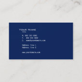 VISITEKAARTJE moderne futuristische trendy Navy Aq (Achterkant)