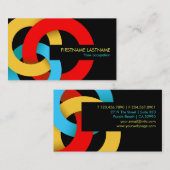 Visitekaartje Moderne kleurenoverlappende cirkels (Voorkant / Achterkant)