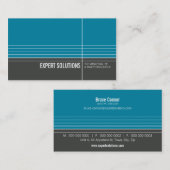 VISITEKAARTJE moderne minimalistische lijnen turqu (Voorkant / Achterkant)