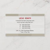 VISITEKAARTJE:: moderne rechthoekige panelen 2 Visitekaartje (Achterkant)