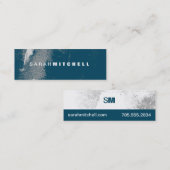 visitekaartje - Monogram Blauwgroen en wit snoepje (Voorkant / Achterkant)