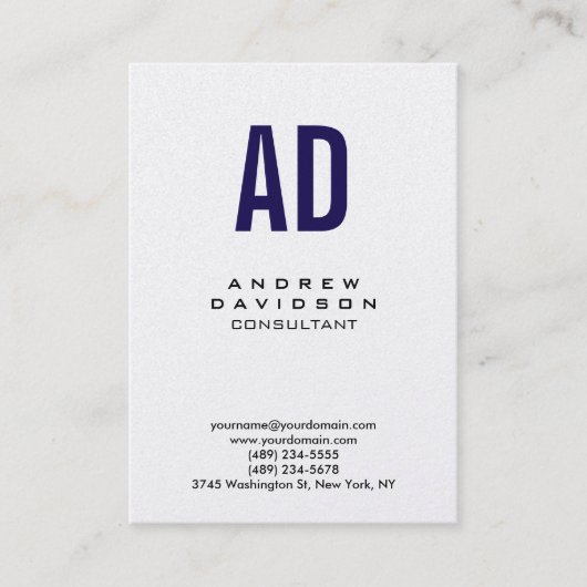 Visitekaartje Monogram Chubby (Voorkant)