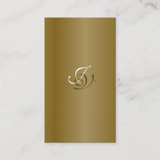 Visitekaartje monogram goudwit (Voorkant)