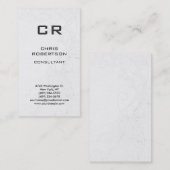 Visitekaartje Monogram grijs Damask Pattern (Voorkant / Achterkant)