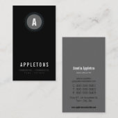 VISITEKAARTJE:: monogram spot2 8P Visitekaartje (Voorkant / Achterkant)