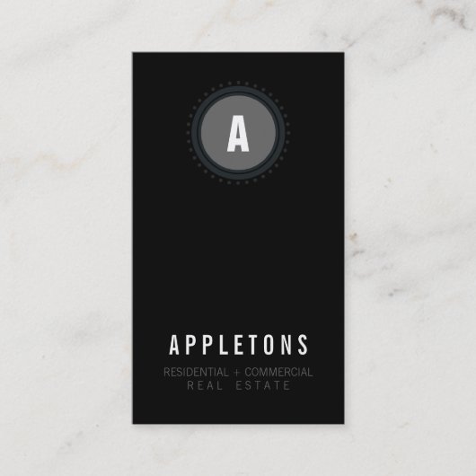 VISITEKAARTJE:: monogram spot2 8P Visitekaartje (Voorkant)