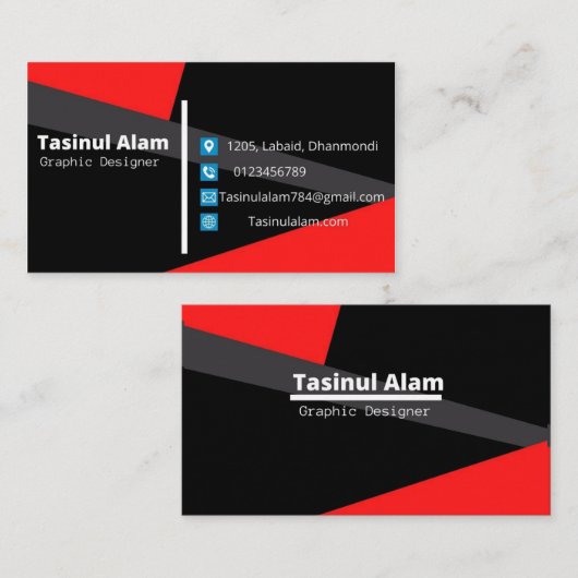 Visitekaartje monster. (Voorkant / Achterkant)