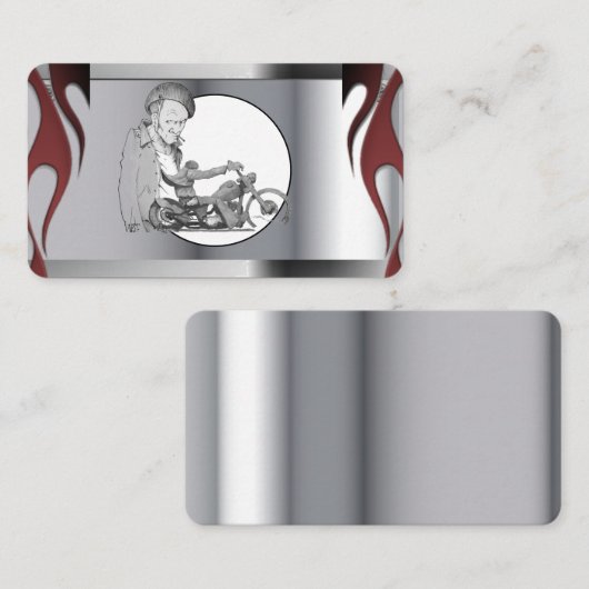 Visitekaartje motorfiets (Voorkant / Achterkant)