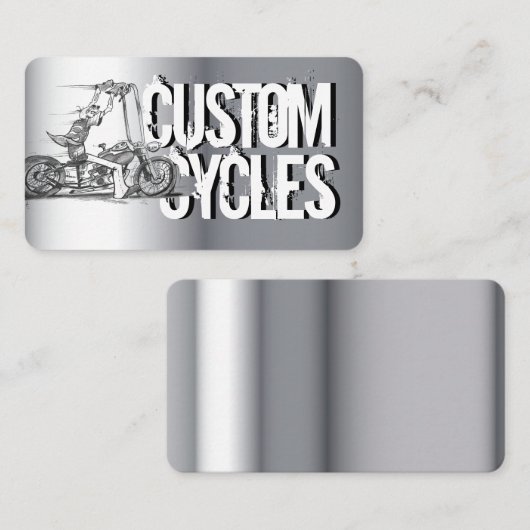 Visitekaartje motorfiets (Voorkant / Achterkant)