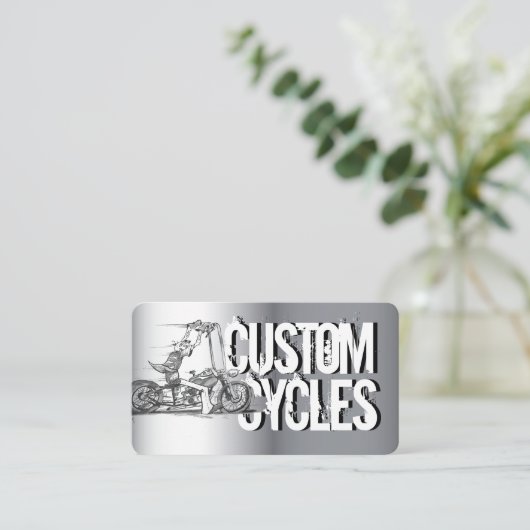 Visitekaartje motorfiets (Staand voorkant)