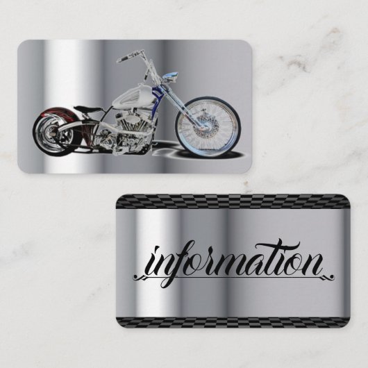 Visitekaartje motorfiets (Voorkant / Achterkant)