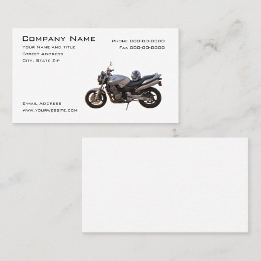 Visitekaartje motorrijtuigenverkoop (Voorkant / Achterkant)