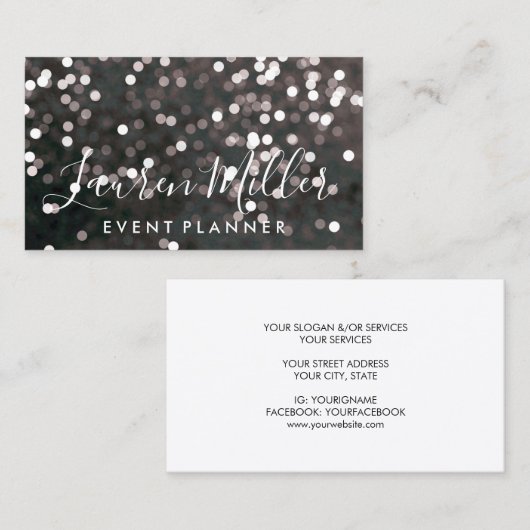 visitekaartje - Mousserende Biz Black (Voorkant / Achterkant)