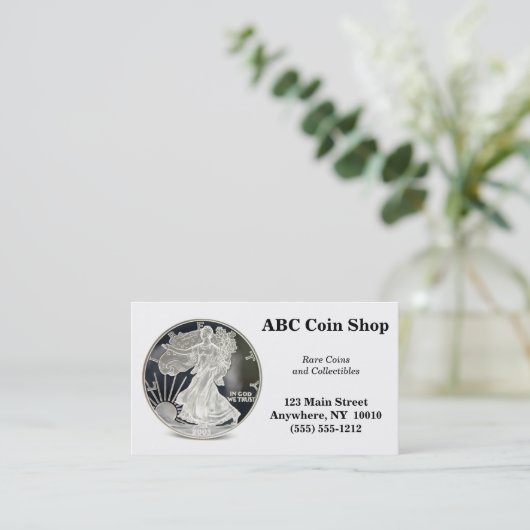 Visitekaartje munten (Staand voorkant)