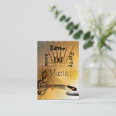 Visitekaartje Music DJ Dance Party Bands (Staand voorkant)