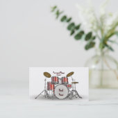 Visitekaartje Music Drummer (Staand voorkant)