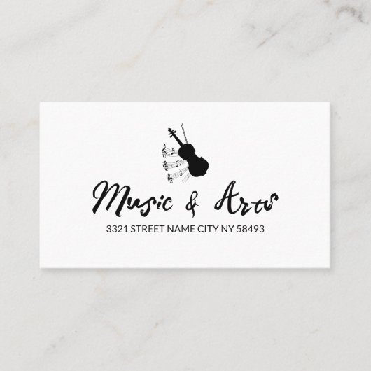 Visitekaartje Music Studio Instructor (Voorkant)