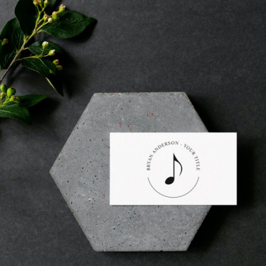 Visitekaartje Muziek achtste notitie Logo