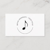 Visitekaartje Muziek achtste notitie Logo (Voorkant)