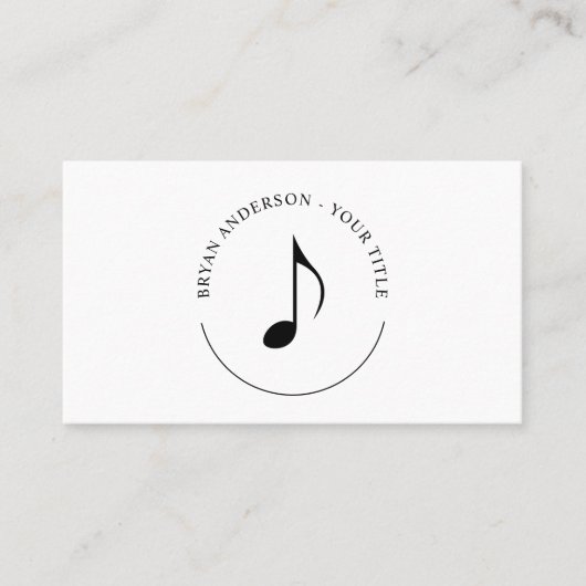 Visitekaartje Muziek achtste notitie Logo (Voorkant)