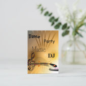 Visitekaartje Muziek DJ Dansfeest (Staand voorkant)