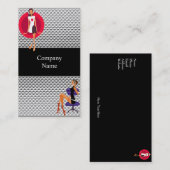 Visitekaartje Muziek Meisjes Zilver Zwart 2 (Voorkant / Achterkant)