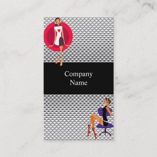 Visitekaartje Muziek Meisjes Zilver Zwart 2 (Voorkant)