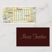 Visitekaartje muziekdocent -  (Voorkant / Achterkant)