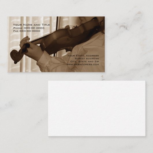 Visitekaartje Muziekleraar (Voorkant / Achterkant)