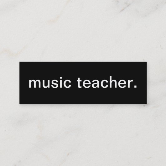 Visitekaartje Muziekleraar (Voorkant)