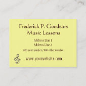 Visitekaartje Muziekleraar (Achterkant)