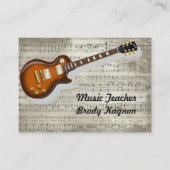 Visitekaartje Muziekleraar (Voorkant)